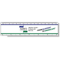 .040 White Matte Styrene Plastic 6" Rulers / with square corners (1.5" x 6.